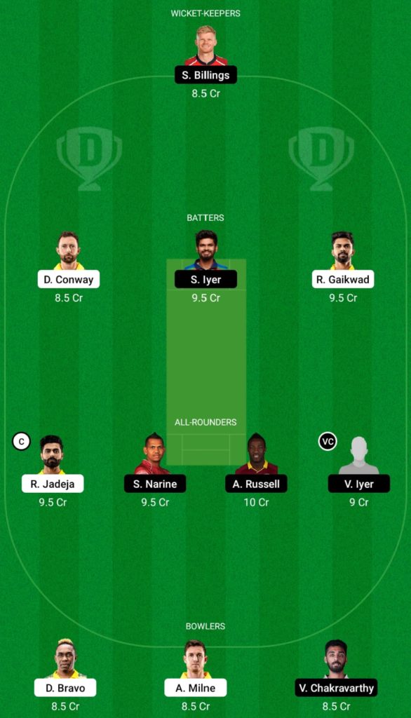 CSK vs KKR Dream11