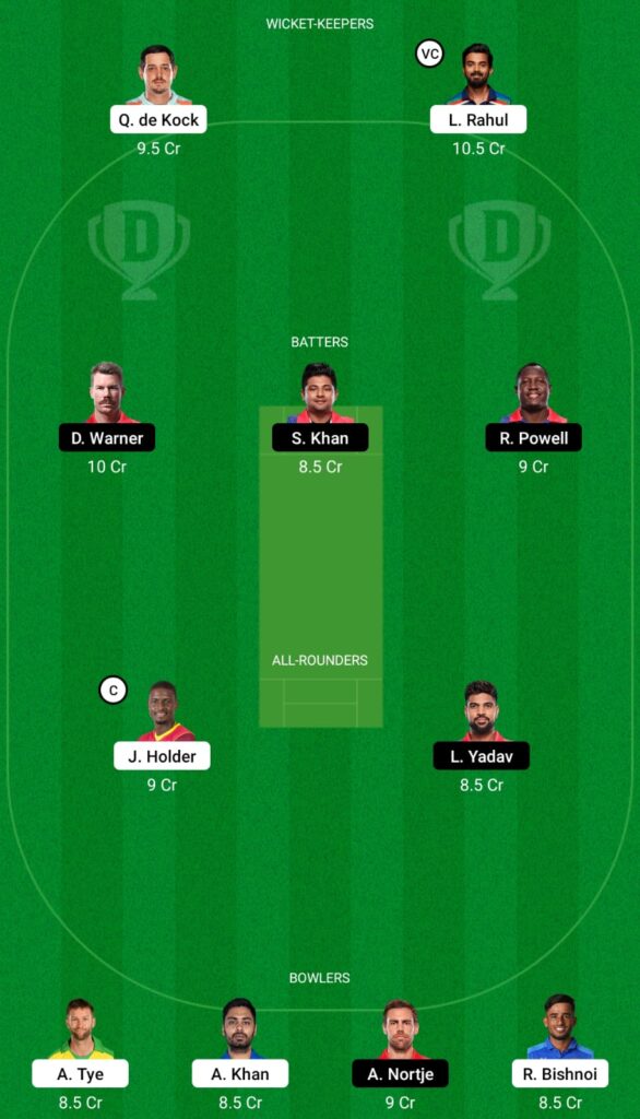 LSG vs DC Dream11