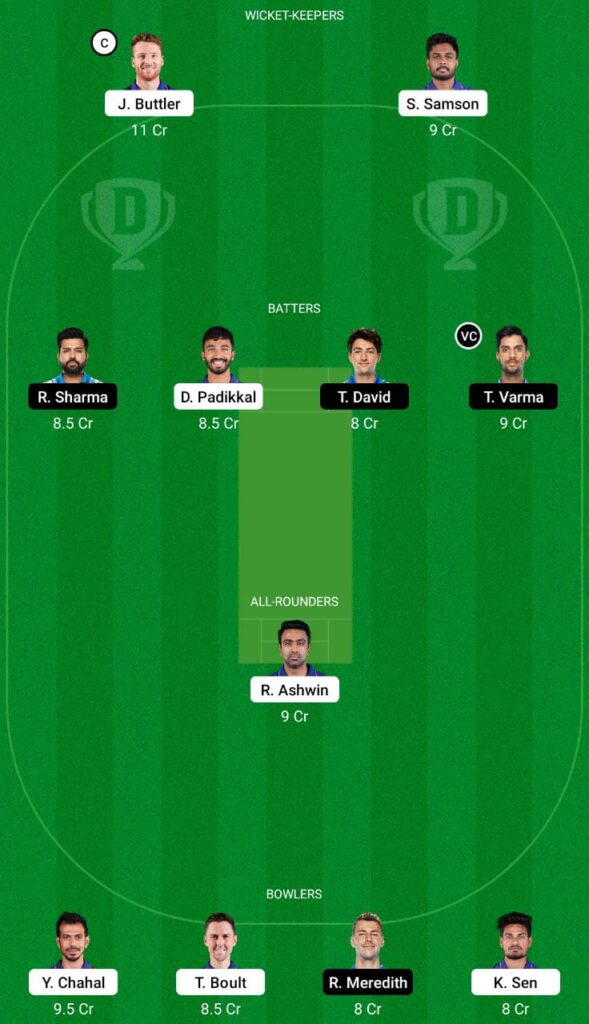 RR vs MI Dream11