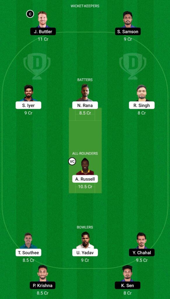 KKR vs RR Dream11