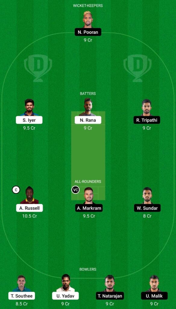 KKR vs SRH Dream11