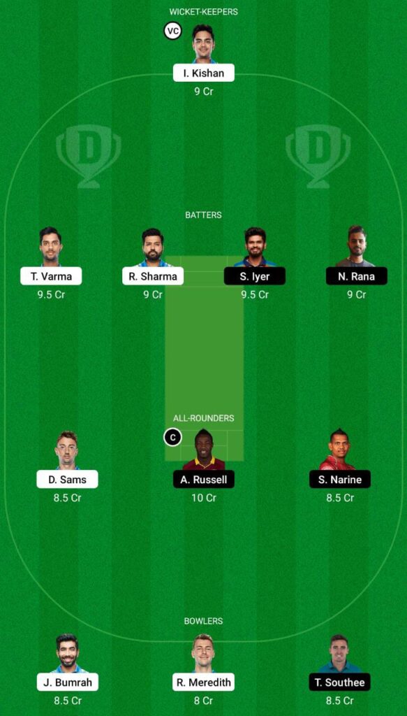 MI vs KKR Dream11